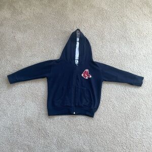 Kids Red Sox Navy Blue Zip Up sweatshirt baseball hoodie size 4T
